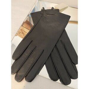Women's Black Leather Winter Fall Driving Gloves Medium. NEW